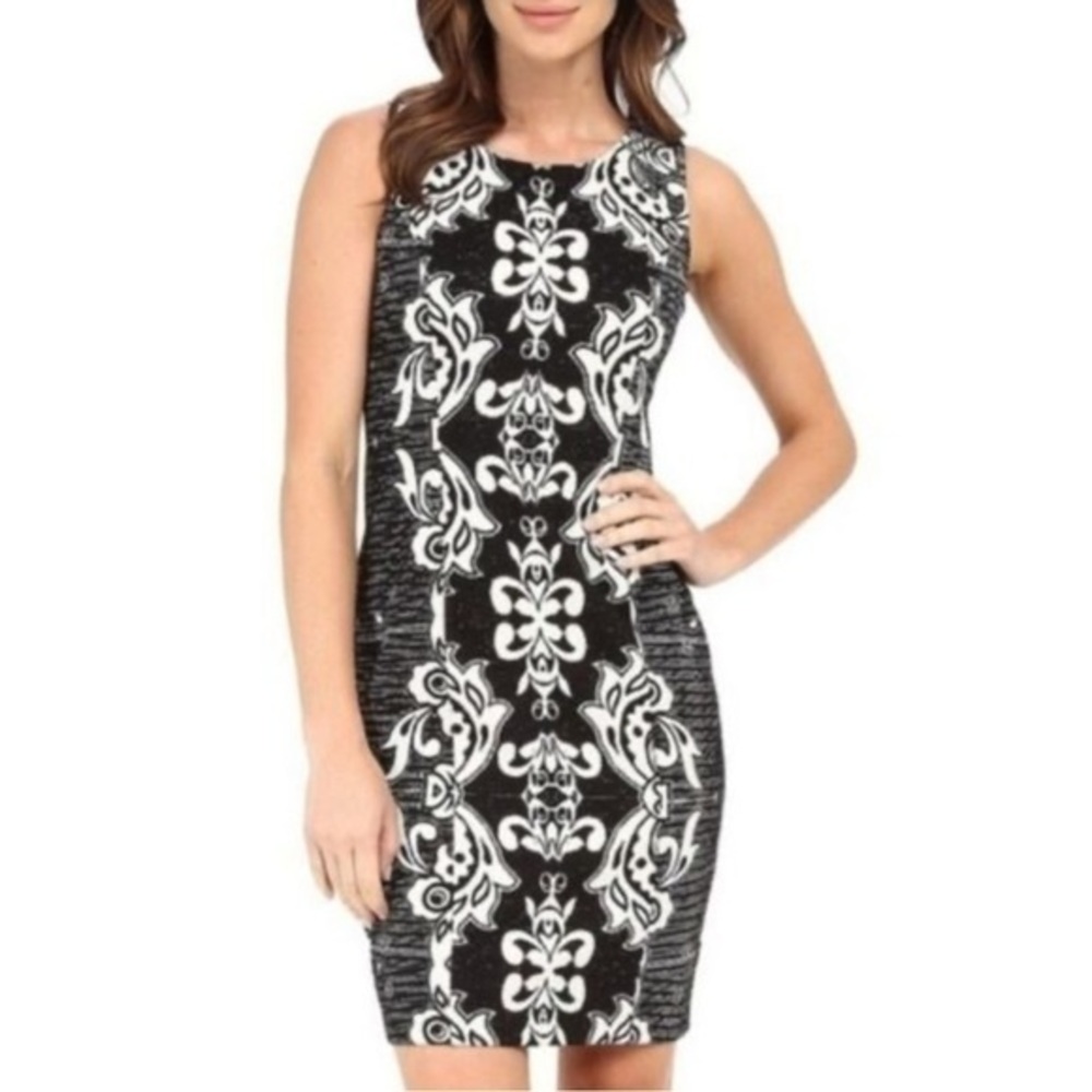 NYDJ Body Slimming Black & White Shift Dress